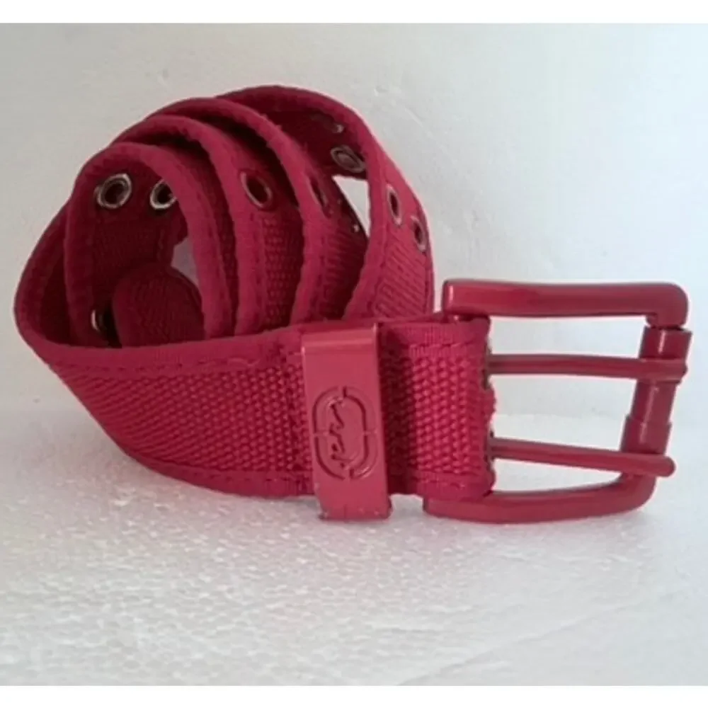 Vtg Y2K Eckō Unltd Woven Canvas Belt Grommets Eyelets 36